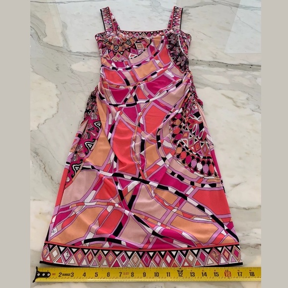 EMILIO PUCCI PINK MULTI DRESS MODEL 41R150 SIZE IT 44 / US 10 NWOTS! - Picture 14 of 17